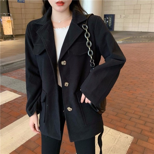 Palton elegant de damă de primăvară-toamnă în alb și negru