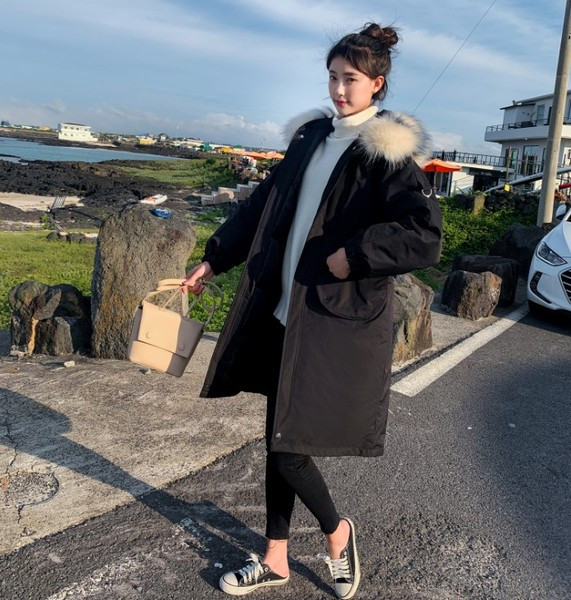 Geaca de iarna moderna de dama model lung in mai multe culori