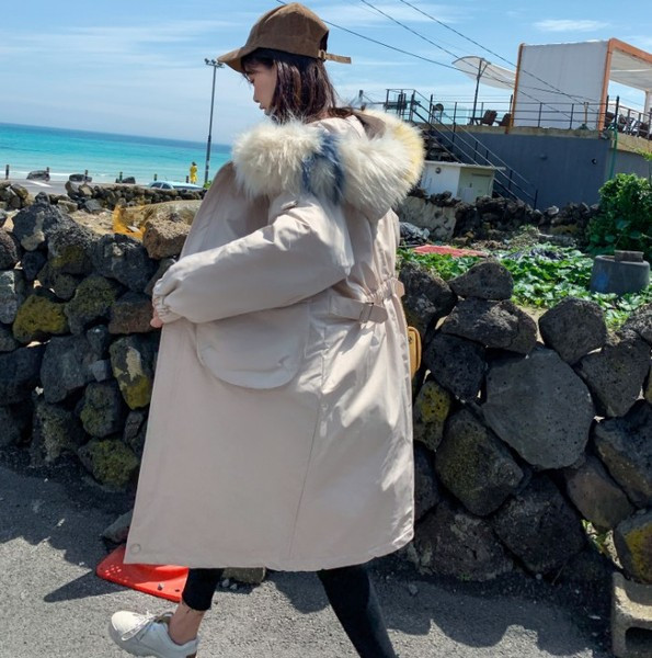 Geaca de iarna moderna de dama model lung in mai multe culori