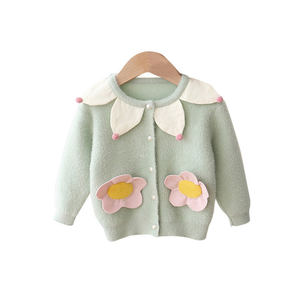 Μοντέρνα γυναικεία ζακέτα για κορίτσια με κουμπιά και τρισδιάστατα στοιχεία σε διάφορα χρώματα