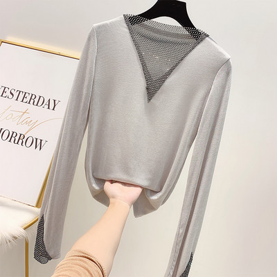 Μοντέρνα γυναικεία μπλούζα με τρούξ σε τρία χρώματα