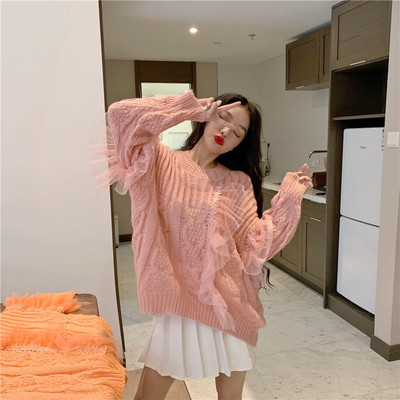 Μοντέρνο γυναικείο πουλόβερ πουλόβερ σε διάφορα χρώματα και οβάλ ντεκολτέ