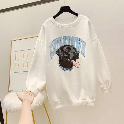 Bluza de dama cu aplicatie in trei culori - model lat