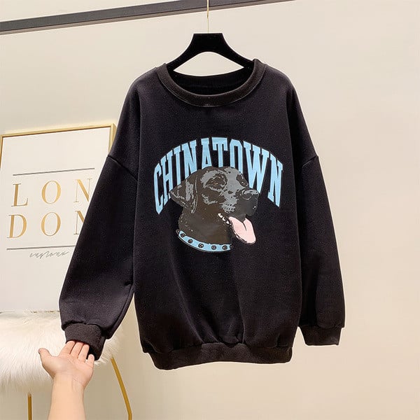 Bluza de dama cu aplicatie in trei culori - model lat