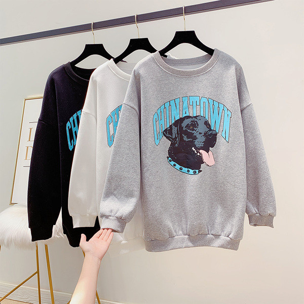 Bluza de dama cu aplicatie in trei culori - model lat