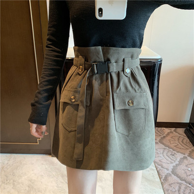 Fusta dama cu curea si buzunare - model croiat