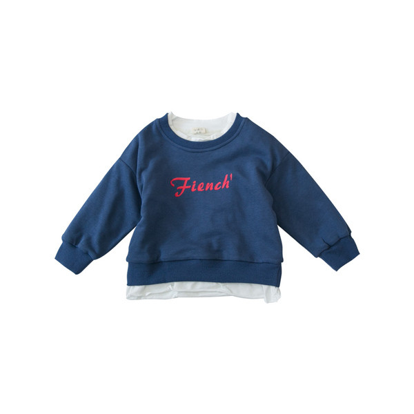 Μοντέρνα παιδική μπλούζα  σε λευκό, κίτρινο και μπλε χρώμα