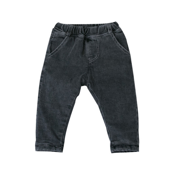 Blugi moderni pentru copii cu imprimeu pentru baieti in albastru si gri