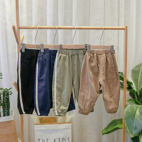 Νέο μοντέλο παιδικό παντελόνι για αγόρια με πράσινο, μπλε, μαύρο και καφέ χρώμα