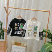 Νέο μοντέλο casual γυναικείο t-shirt με εκτύπωση σε λευκό και μαύρο χρώμα