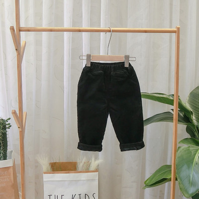 Model nou de pantaloni copii pentru baieti in negru, gri si maro