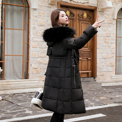 Νέο μοντέλο γυναικείο μακρύ μπουφάν με κουκούλα σε τρία χρώματα