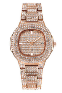 НОВ модел дамски часовник с камъни в шест цвята 