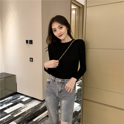 Női alkalmi blúz sima modell ovális nyakkivágással, több színben