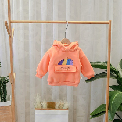 Νέο μοντέλο καθημερινό παιδικό φούθτερ με εφαρμογή, τσέπη και κουκούλα για αγόρια