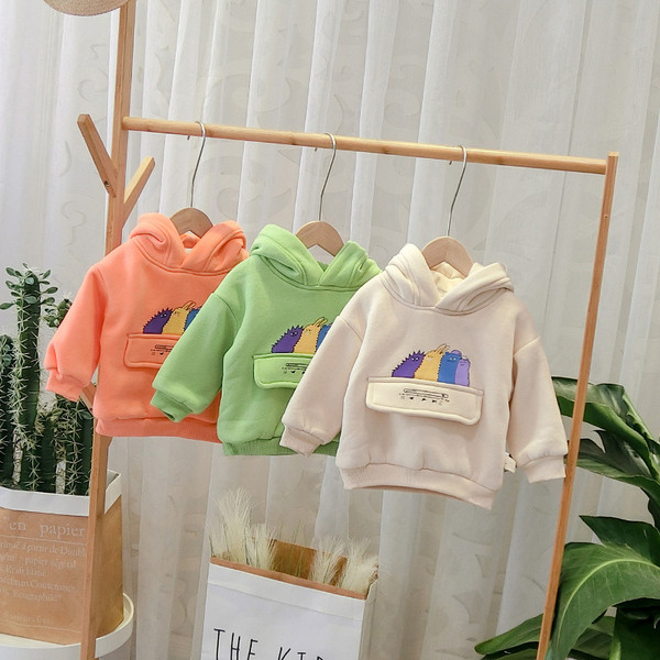 Νέο μοντέλο καθημερινό παιδικό φούθτερ με εφαρμογή, τσέπη και κουκούλα για αγόρια