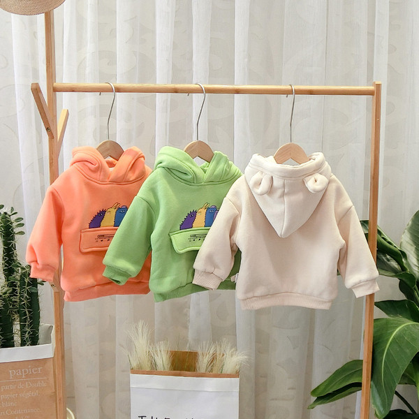 Νέο μοντέλο καθημερινό παιδικό φούθτερ με εφαρμογή, τσέπη και κουκούλα για αγόρια