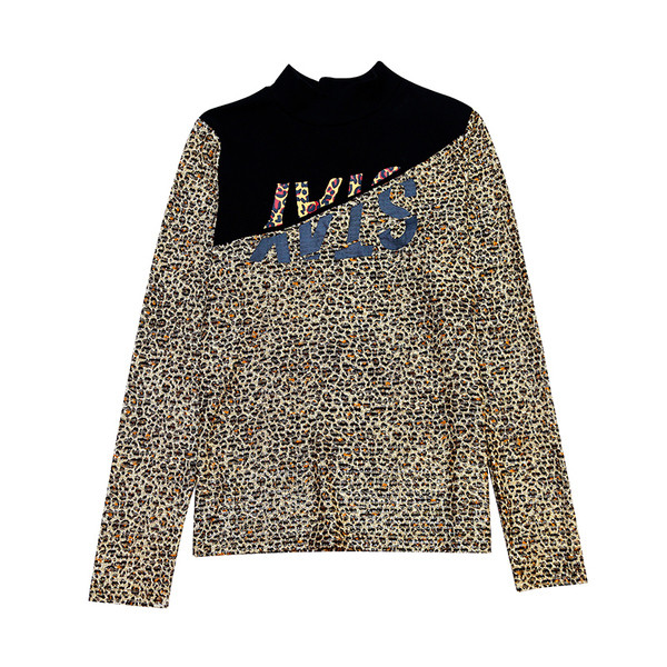 Μοντέρνα γυναικεία μπλούζα με επιγραφή και ζωικό σχέδιο