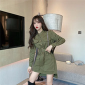 Rochie de dama asimetrica cu curea si buzunare