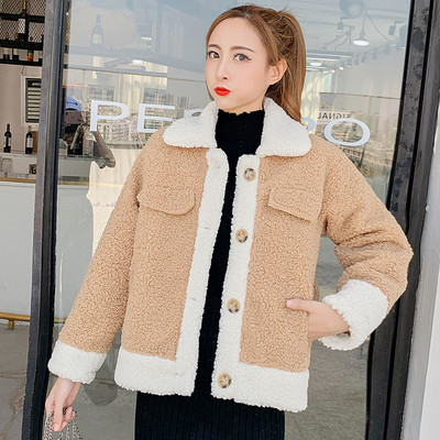 Palton modern de dama cu nasturi in albastru, verde si maro