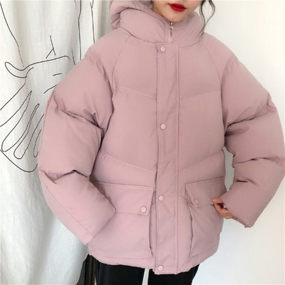 Hosszú téli kabát gombokkal és zsebekkel, négy színben