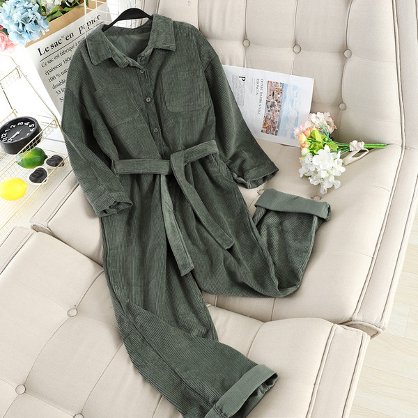 Salopetă casual de damă cu curea în patru culori