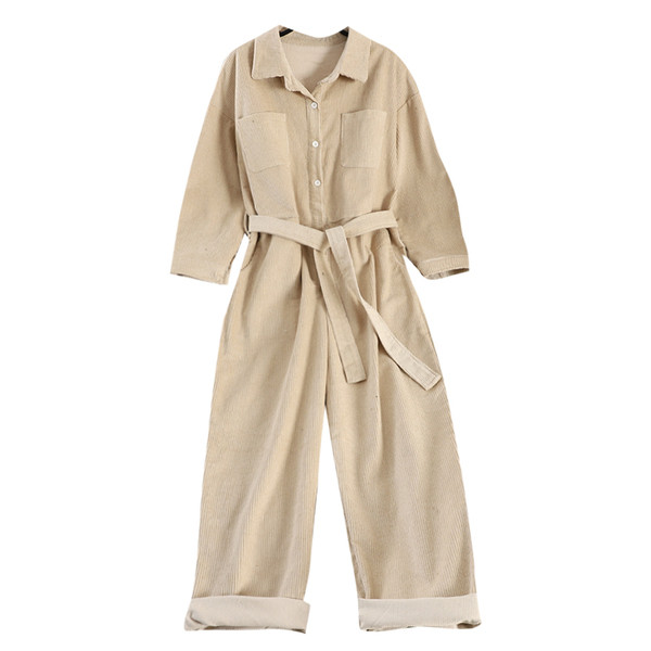 Salopetă casual de damă cu curea în patru culori