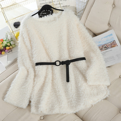 Μοντέρνο γυναικείο πουλόβερ με ζώνη σε διάφορα χρώματα