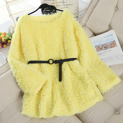 Μοντέρνο γυναικείο πουλόβερ με ζώνη σε διάφορα χρώματα