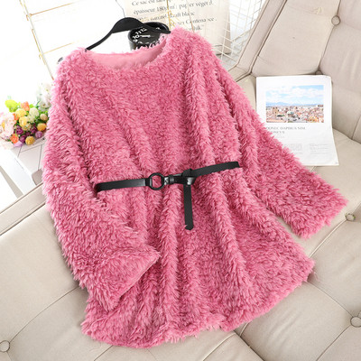 Μοντέρνο γυναικείο πουλόβερ με ζώνη σε διάφορα χρώματα