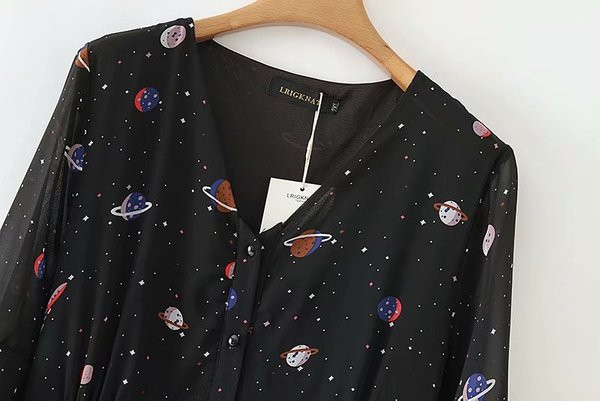 Rochie lungă de damă model NOU cu mâneci scurte și decolteu adânc în negru