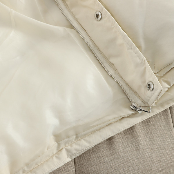 Női téli kabát kapucnival és zsebekkel, négy színben