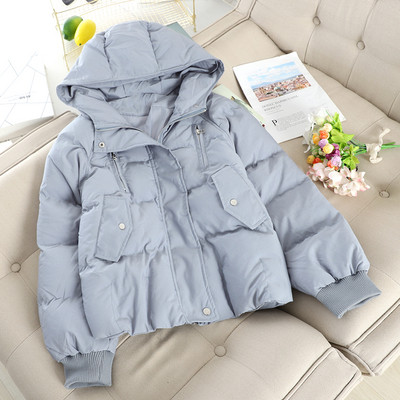 Modern téli téli kabát kapucnival több színben