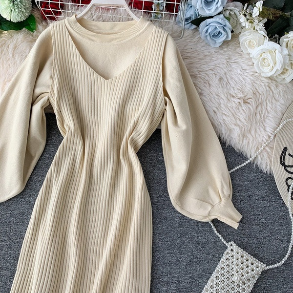 Modern női kétrészes szett fekete, sárga és bézs színben