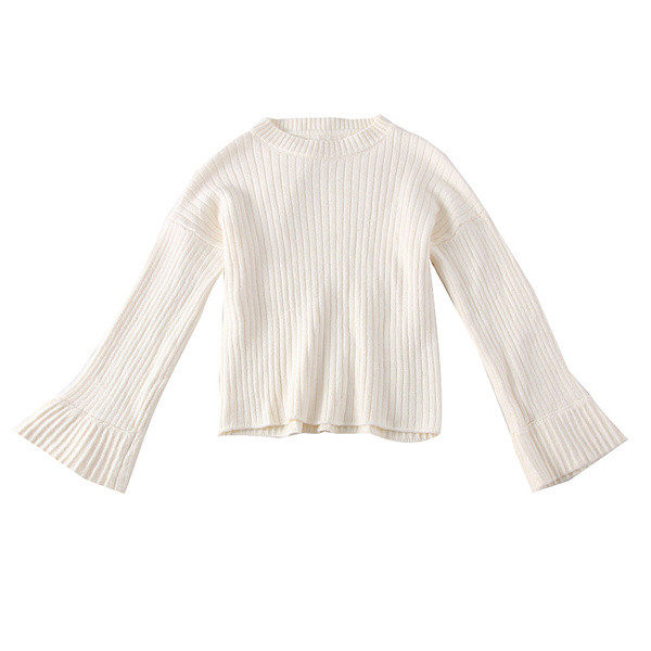 Νέο μοντέλο γυναικείο πουλόβερ με λαιμόκοψη και φαρδύ μανίκι