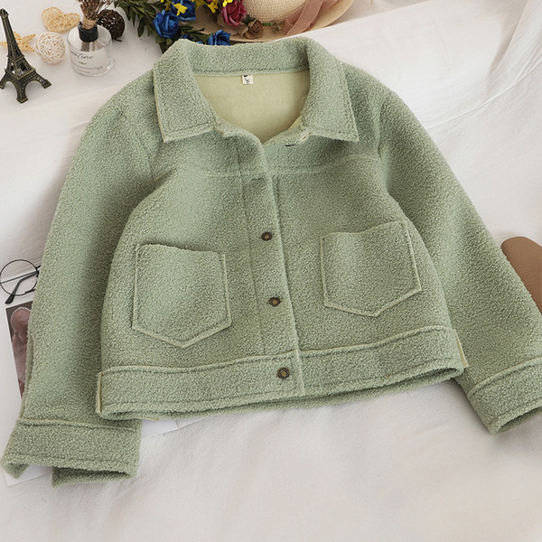 Geaca casual dama cu guler clasic in mai multe culori