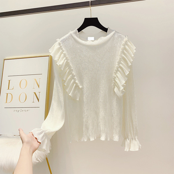 Bluza de dama moderna din catifea plisata in mai multe culori