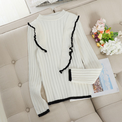 Μοντέρνο γυναικείο πουλόβερ με λαιμόκοψη O σε διάφορα χρώματα