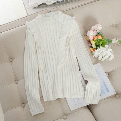 Μοντέρνο γυναικείο πουλόβερ με λαιμόκοψη O σε διάφορα χρώματα