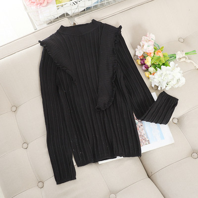 Μοντέρνο γυναικείο πουλόβερ με λαιμόκοψη O σε διάφορα χρώματα