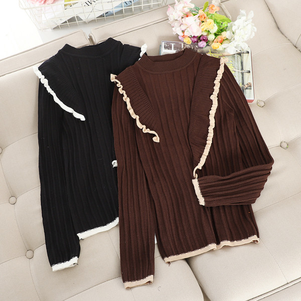 Μοντέρνο γυναικείο πουλόβερ με λαιμόκοψη O σε διάφορα χρώματα