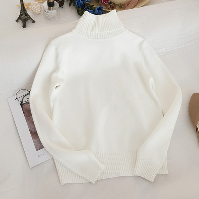 Pulover de dama uni cu guler polo in diferite culori