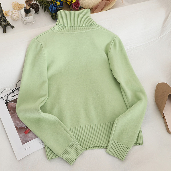 Pulover de dama uni cu guler polo in diferite culori