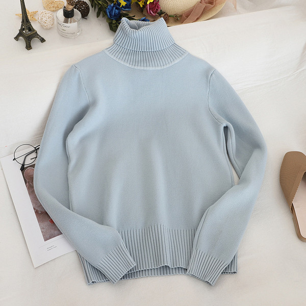 Pulover de dama uni cu guler polo in diferite culori