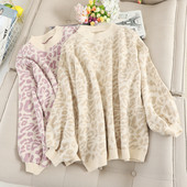 Pulover de dama modern cu model animal in trei culori