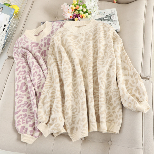 Pulover de dama modern cu model animal in trei culori