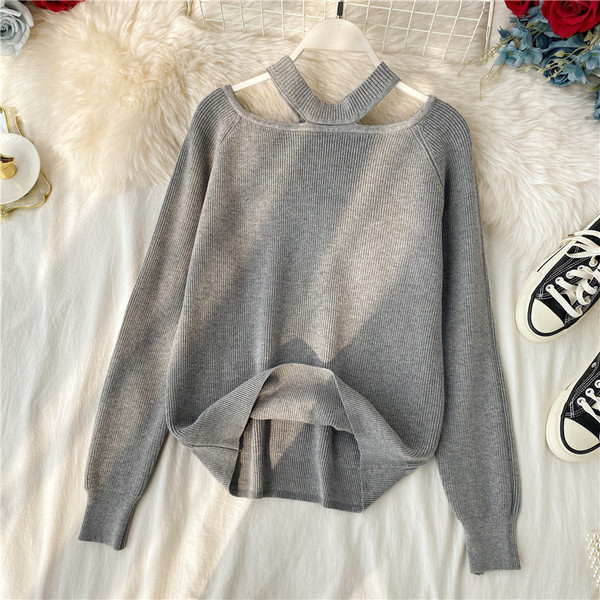 Pulover de dama modern cu maneca lunga in diferite culori