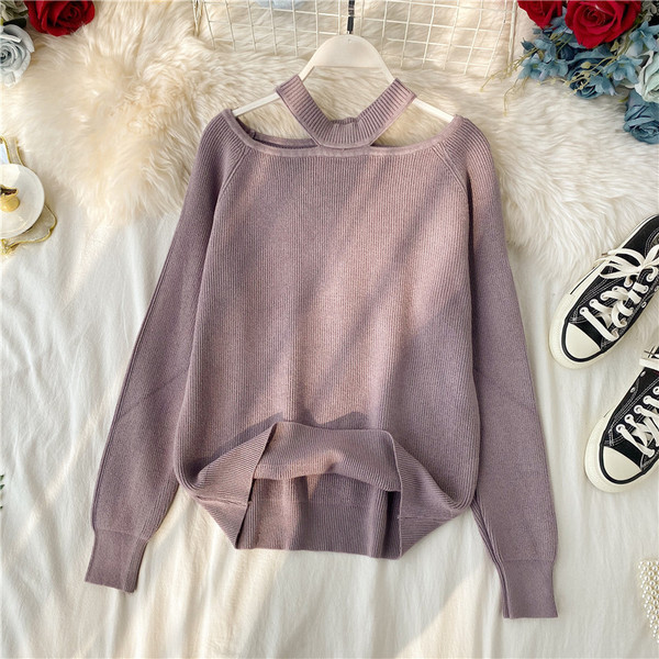 Pulover de dama modern cu maneca lunga in diferite culori