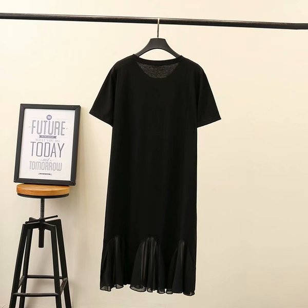 Casual  γυναικείο φόρεμα με κοντό μανίκι και εφαρμογή σε μαύρο χρώμα