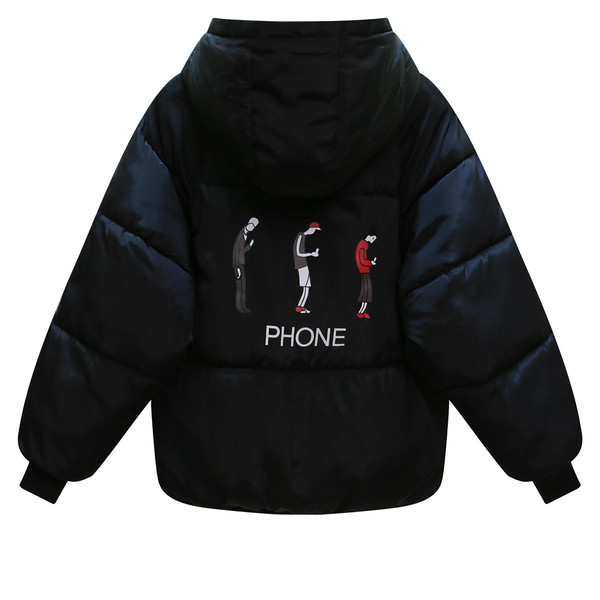 Γυναικείο χειμωνιάτικο μπουφάν κοντό μοντέλο  με δύο σχέδια